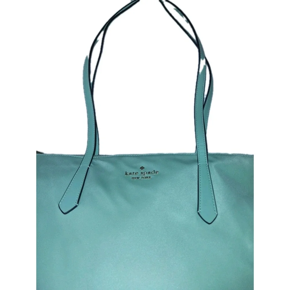 Kate Spade New York Mint‎ Green Nylon Tote with Dual Straps. 14×11×6.